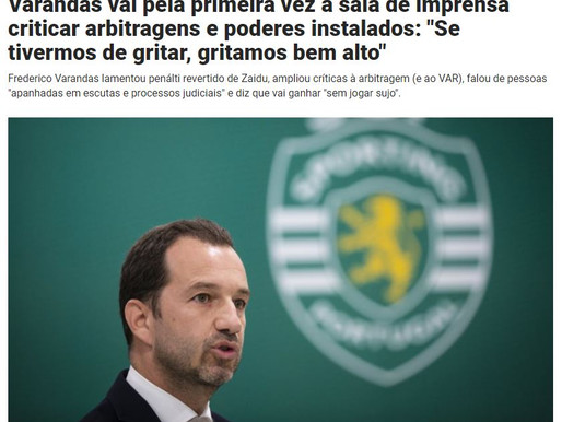 Luís Teves 21/10/2020 - DEFESA DO CLUBE, OU GRITO DE DESESPERO?