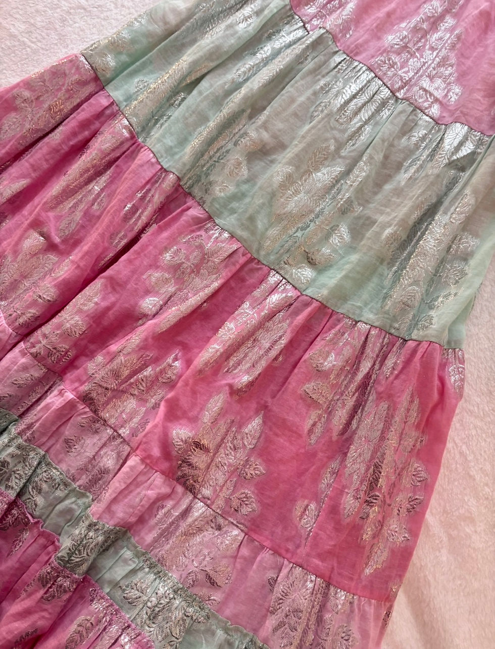 Thumbnail: ❀ Oceanic H2O Patchwork Dollette Maxi Skirt ❀