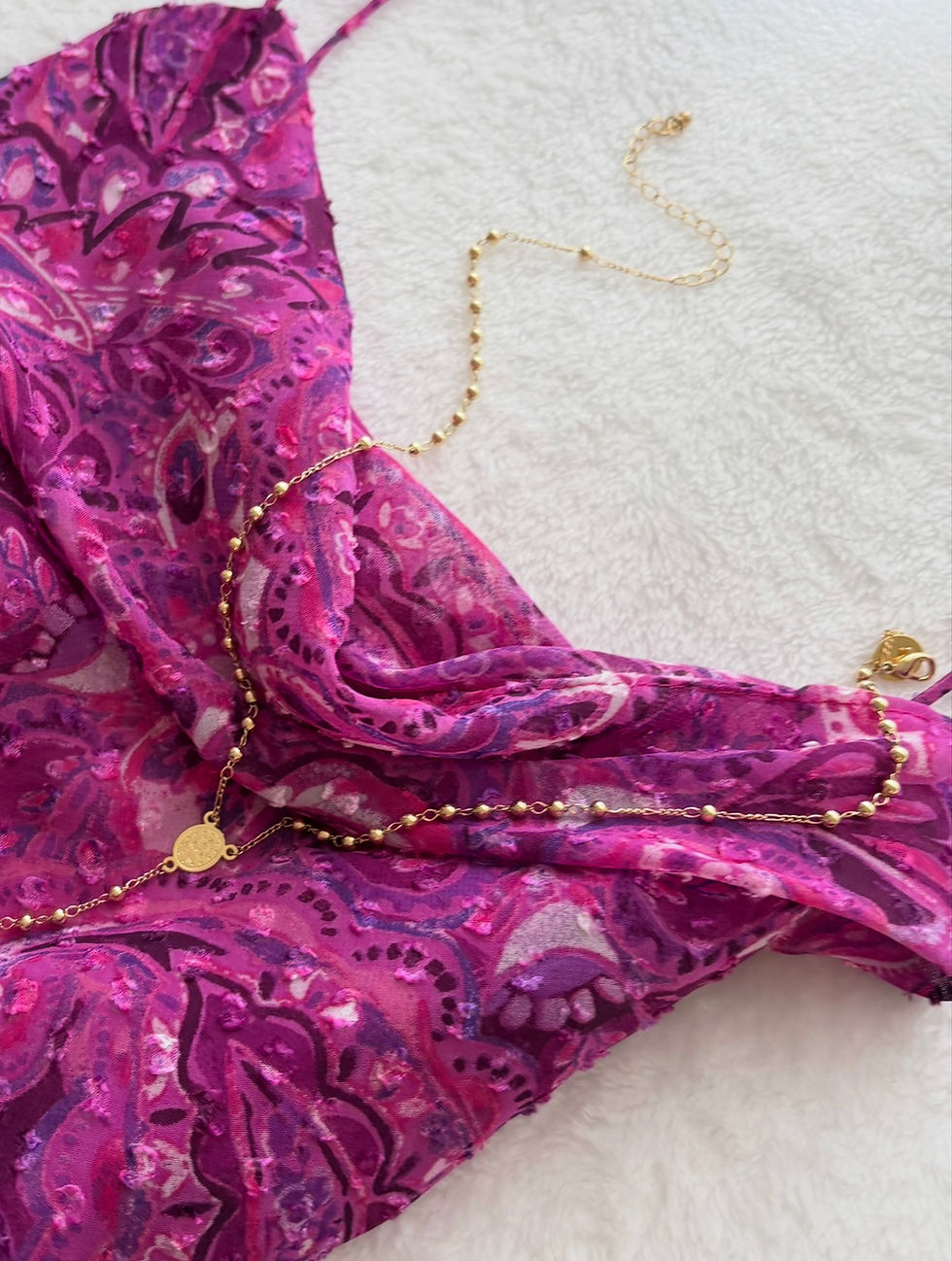 Thumbnail: ❀ Draped Patch-Work Ruffle Trimmed Maxi Dress ❀
