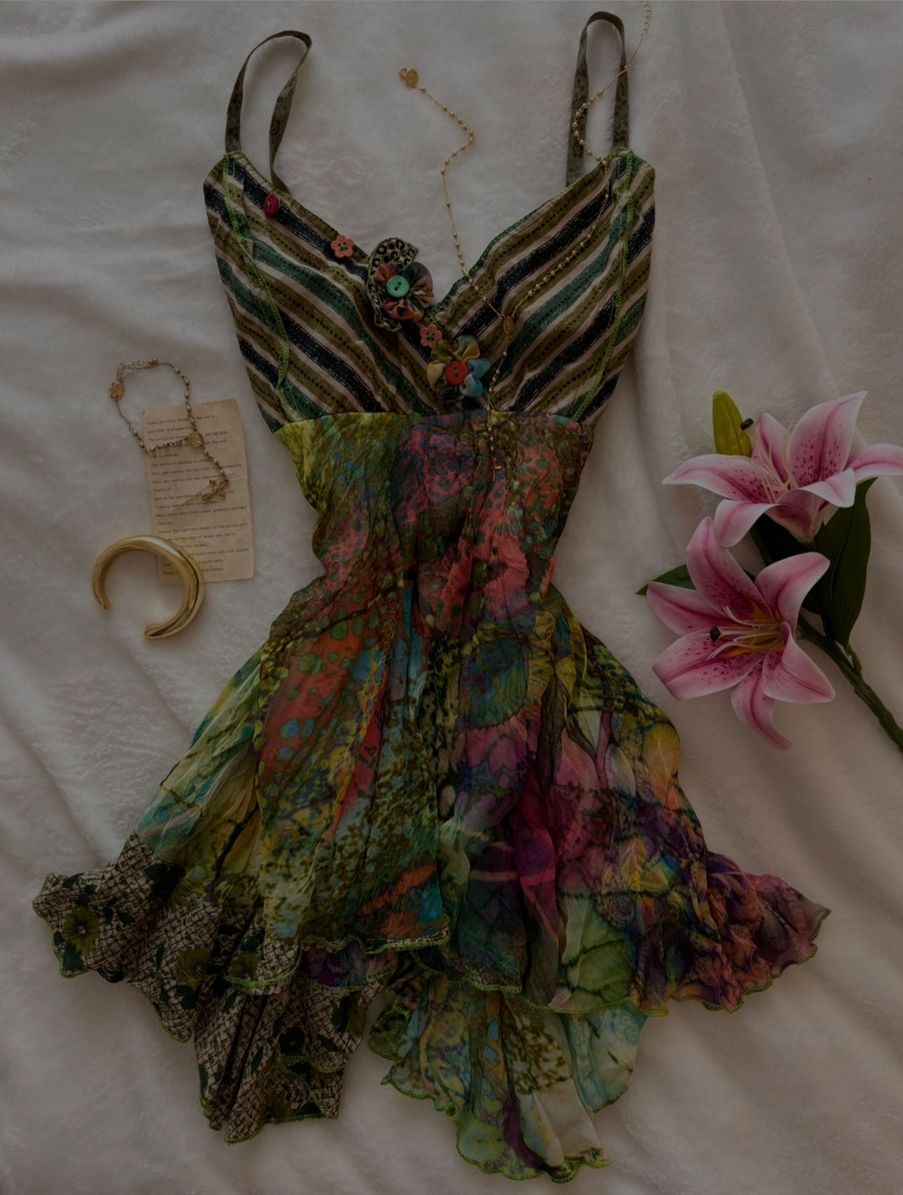 ❀ Fairycore Whimsy Flowing True Vintage Cami Top ❀