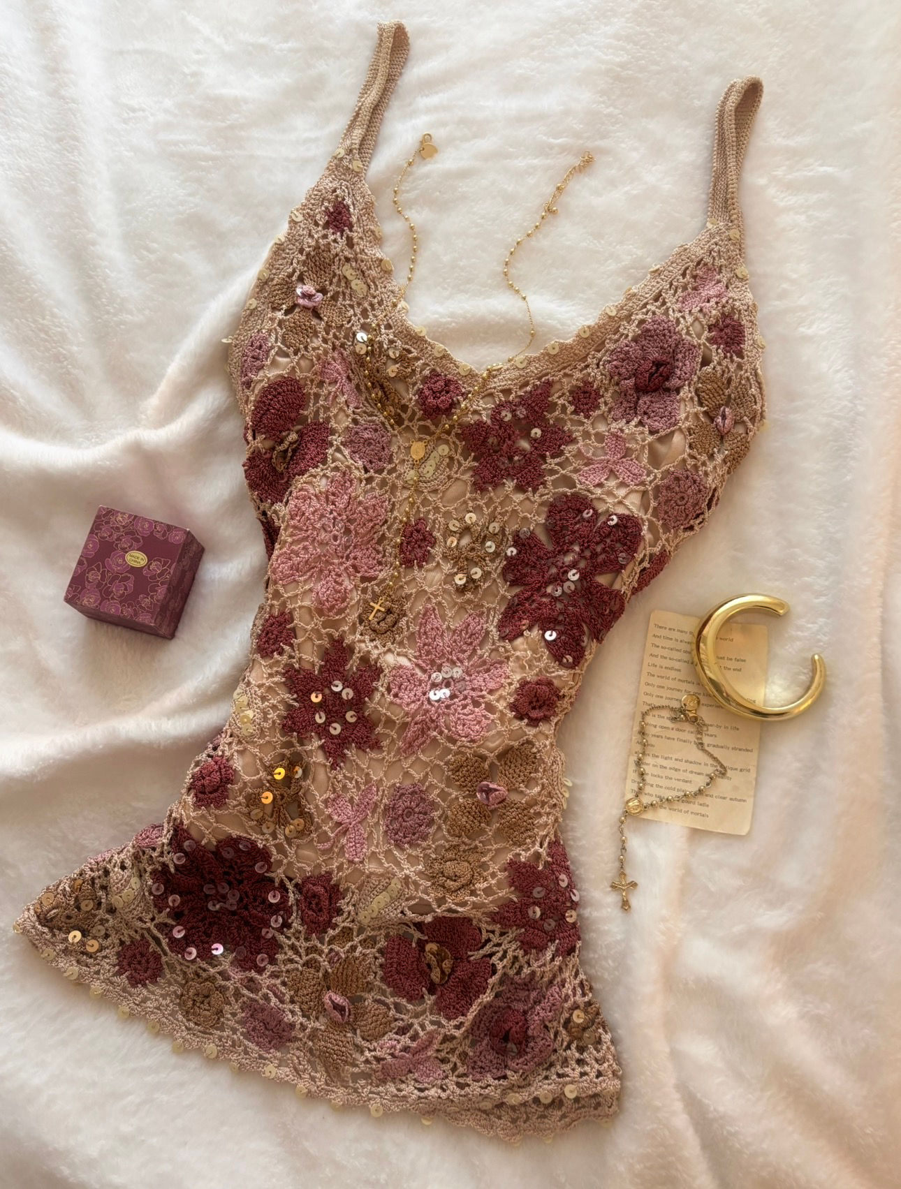 ❀ Crochet H2O Embroidered Floral Cami ❀