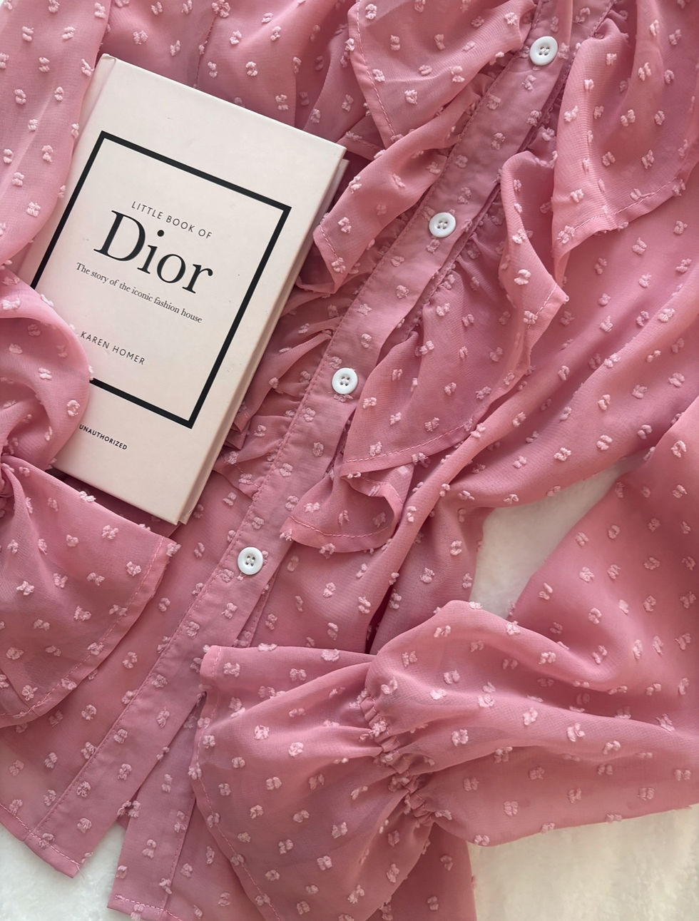 Thumbnail: ❀ Pink True Vintage Polka Dot Elegant Shirt ❀