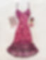 ❀ 2000s Pink & Purple Graphic Detailed Midi Dress ❀