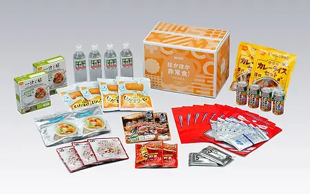 「ほかほか非常食セット」プレミアム
約10食分(製造から5年間保存可能)