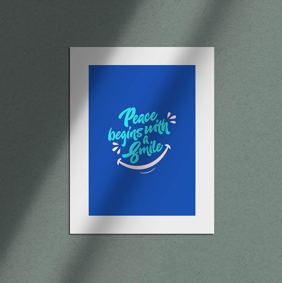 Hình thu nhỏ: Typography "Peace begins with a smile" File Vector, SVG, PNG, JPEG