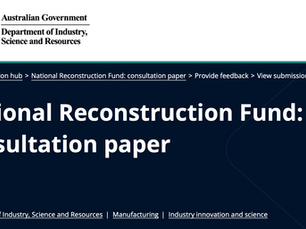 CMAA Submission to National Reconstruction Fund: consultation paper
