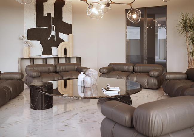 3d render villa dubai modern architecture design bathroom bedroom living room kitchen