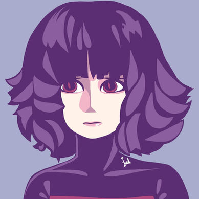 Digital painting of Norma from VA-11 Hall-A Cyberpunk Bartending