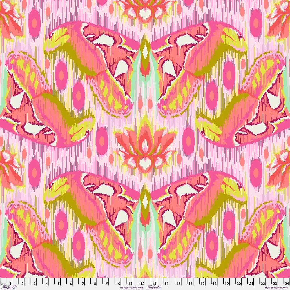 Tula Pink - Down to Earth Sateen Quilt Back - Mothorized User QBTP024.Afterglow