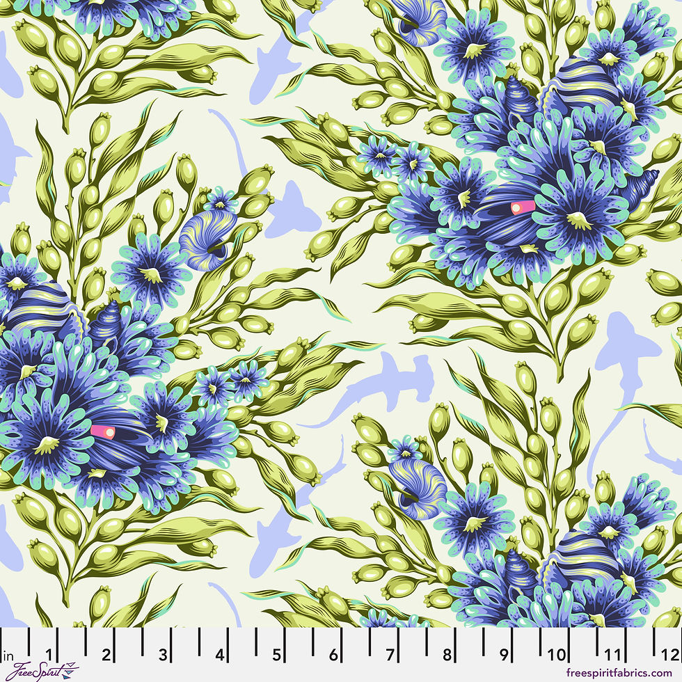 Thumbnail: Tula Pink - Floral Reef - Marine Colourway Half Metre Bundle