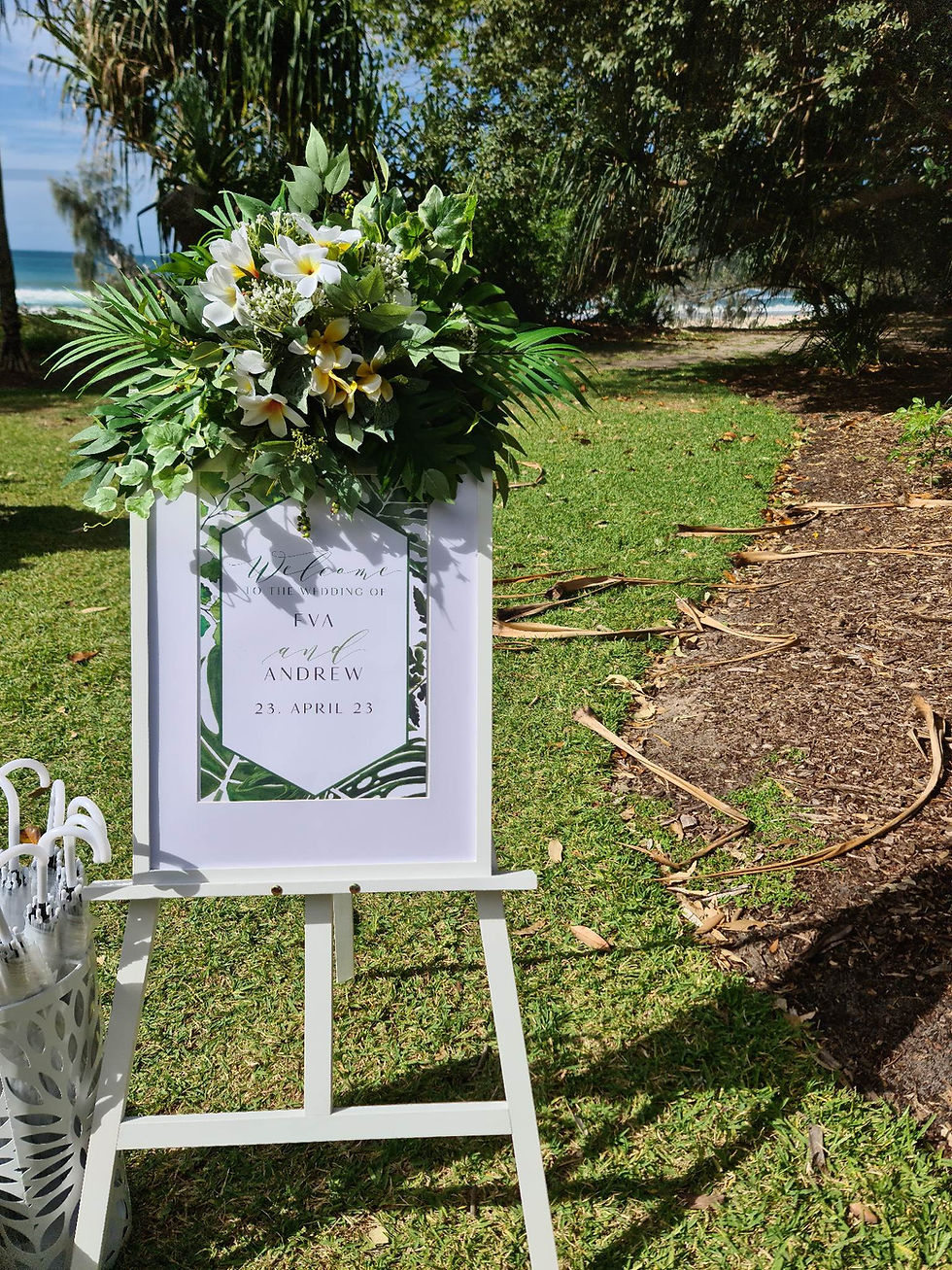 Paradiso Ceremony Sign