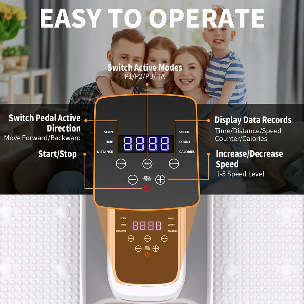 Thumbnail: Electric Elliptical Machine Pedal Leg Exerciser for Seniors With Display Monitor