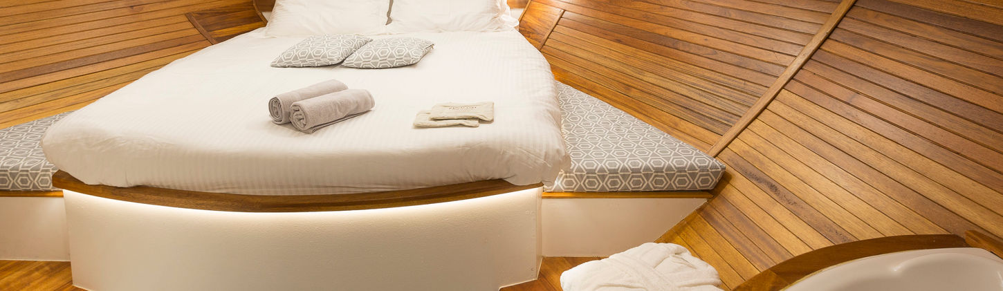 VIP cabin with sofa on Cosmos gulet