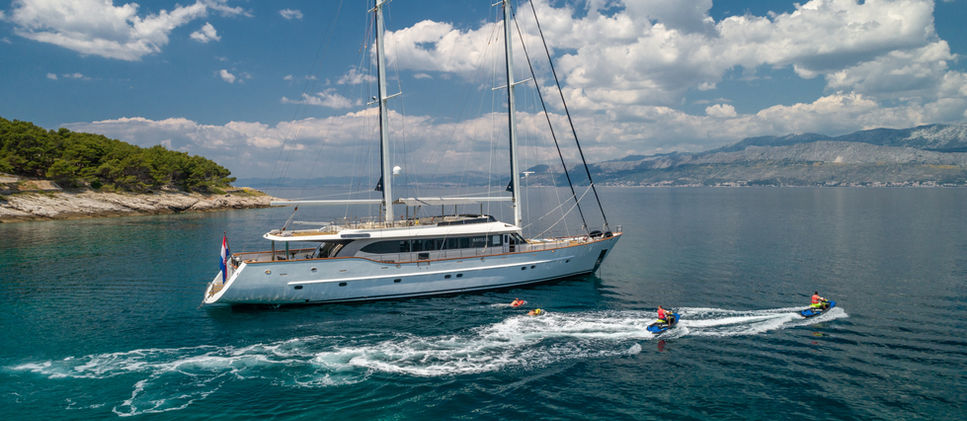Luxury Motorsailer MSY Navilux 37m sailing the Adriatic Sea, Croatia charter
