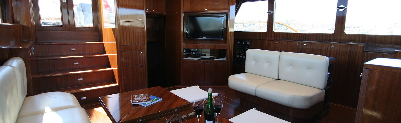 Gulet Didi Elegant Interior Saloon and Seating Area