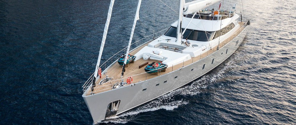 All About U 2 gulet exterior side view sailing Turkish Riviera