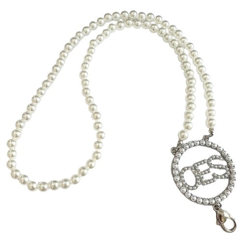 Elegantly crafted OES imitation pearl lanyard and keychain.