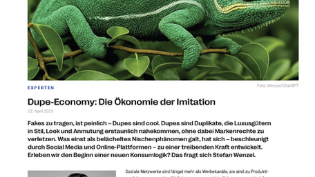 Dupe-Economy - Stefan Wenzel über die Ökonomie der Imitation 