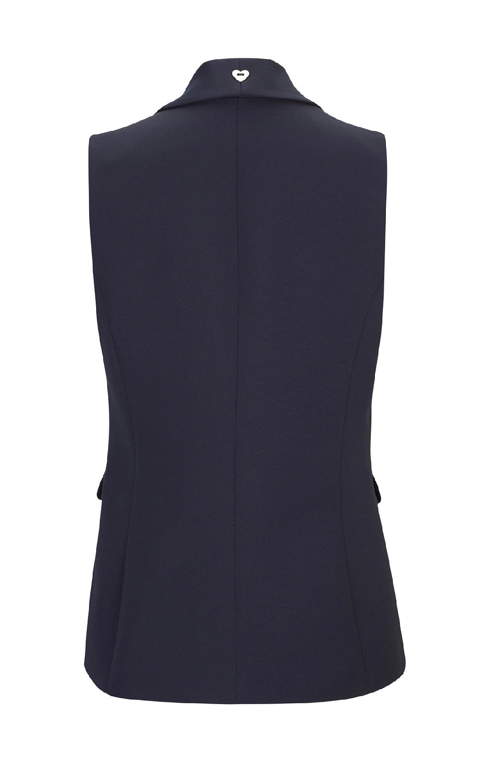 Miniatura: colete azul marinho elegante senhora corte estruturado feminino