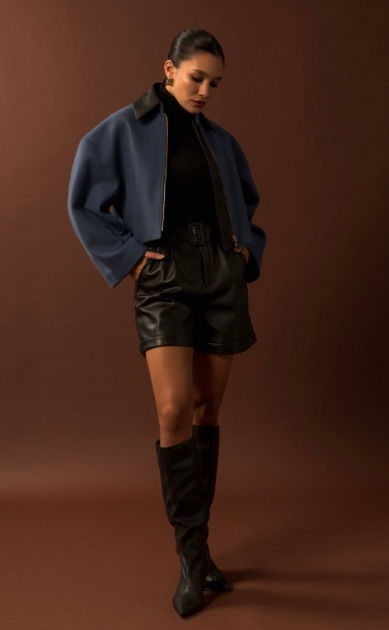 Miniatura: Casaco curto em fazenda