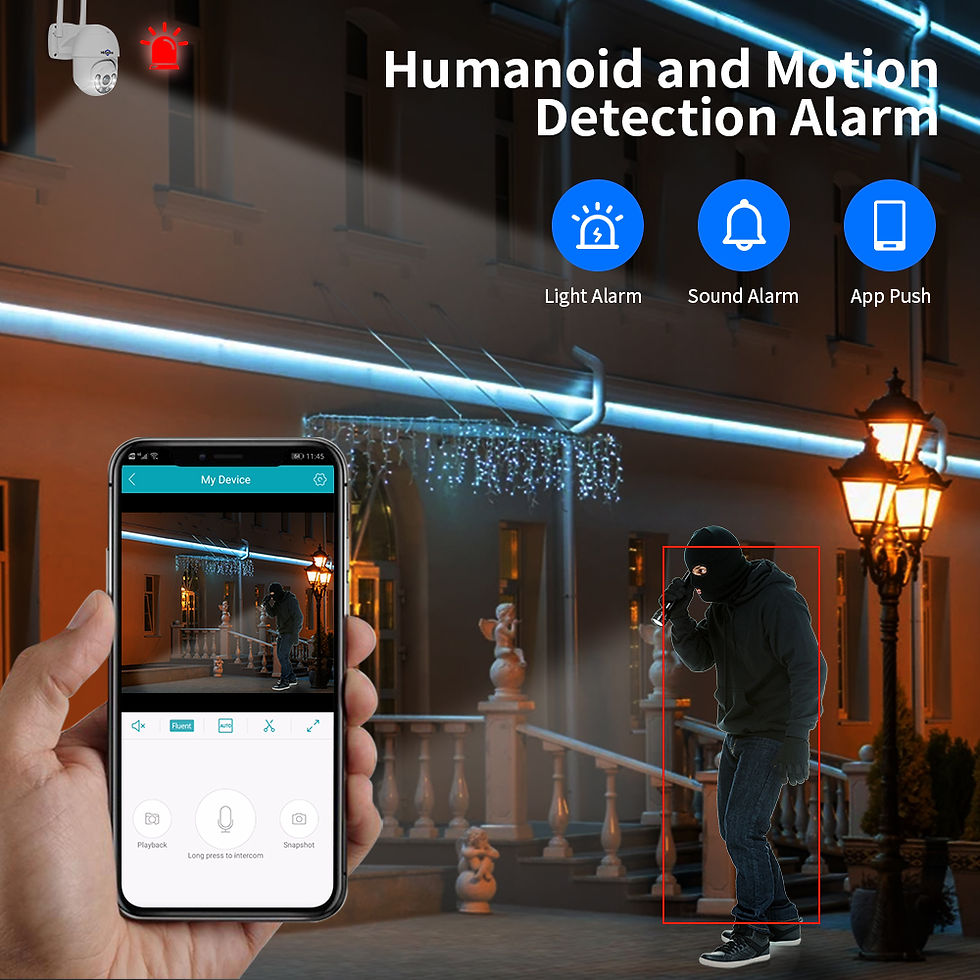 Miniatura: Hiseeu 1080P HD Smart Wifi PTZ Camera 5xDigital Zoom Human Detect Alert Auto Tra