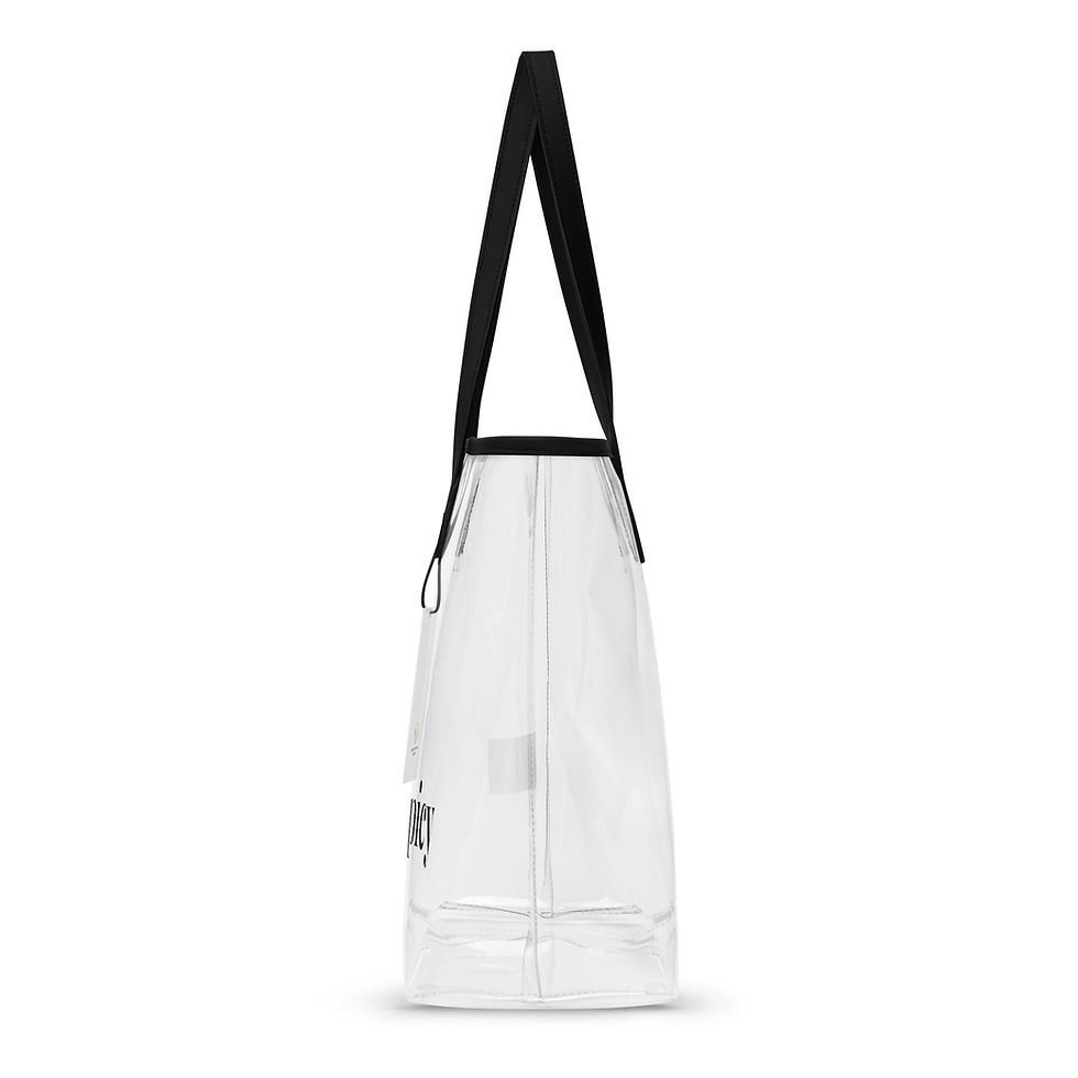 Thumbnail: #NeuroSpicy Clear Tote Bag, Transparent Everyday Tote, ChaLuMu