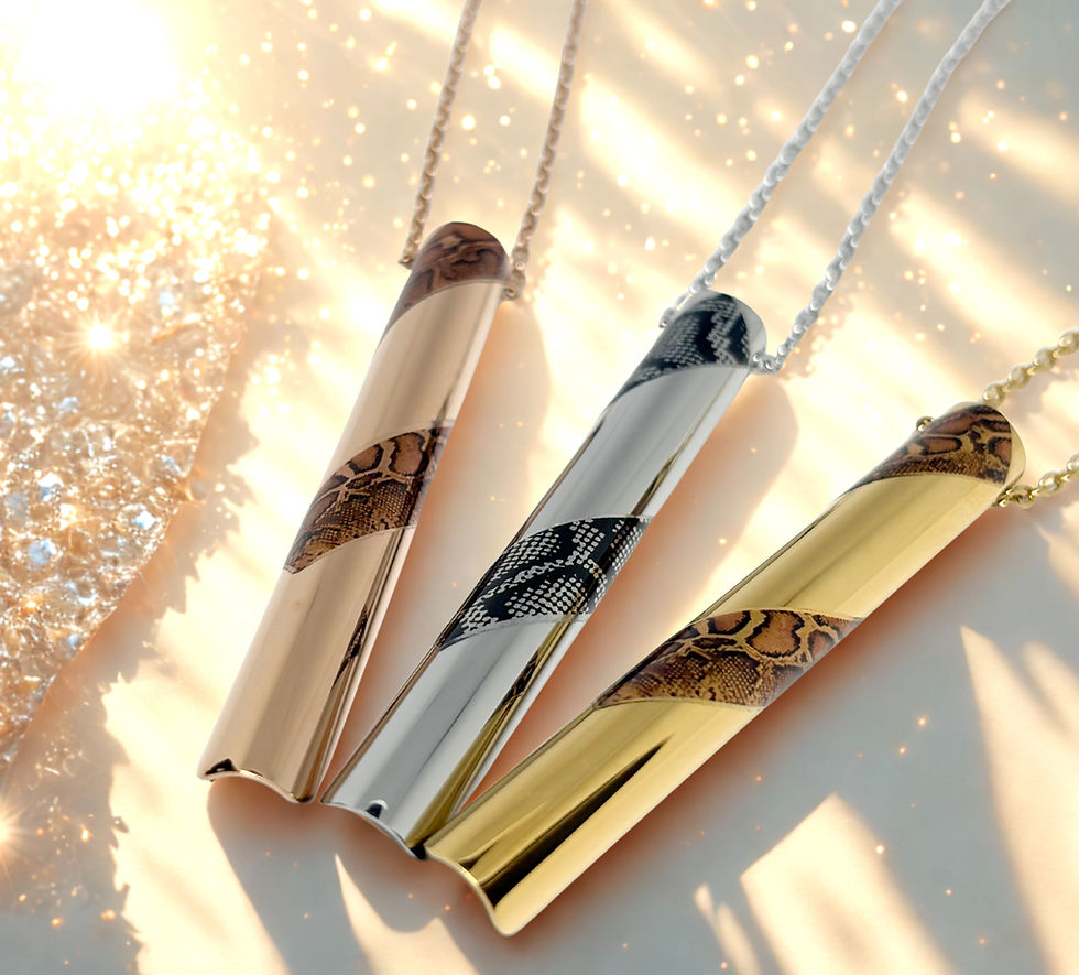 Chalumu Snakeprint Breathing Necklaces