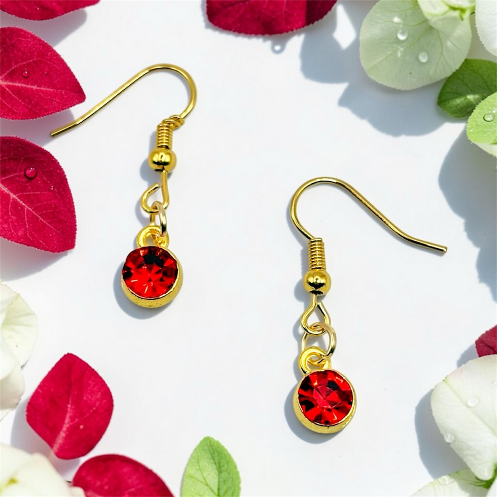 Thumbnail: Gold Aura Drop Earrings by ChaLuMu