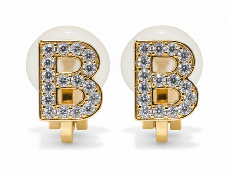 Express Yourself with Initial Letter Clip-On Earrings