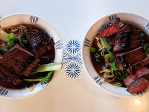 Two bowls of steak ramen. Photo: Rin Lamy