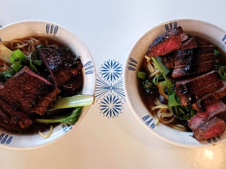 Two bowls of steak ramen. Photo: Rin Lamy