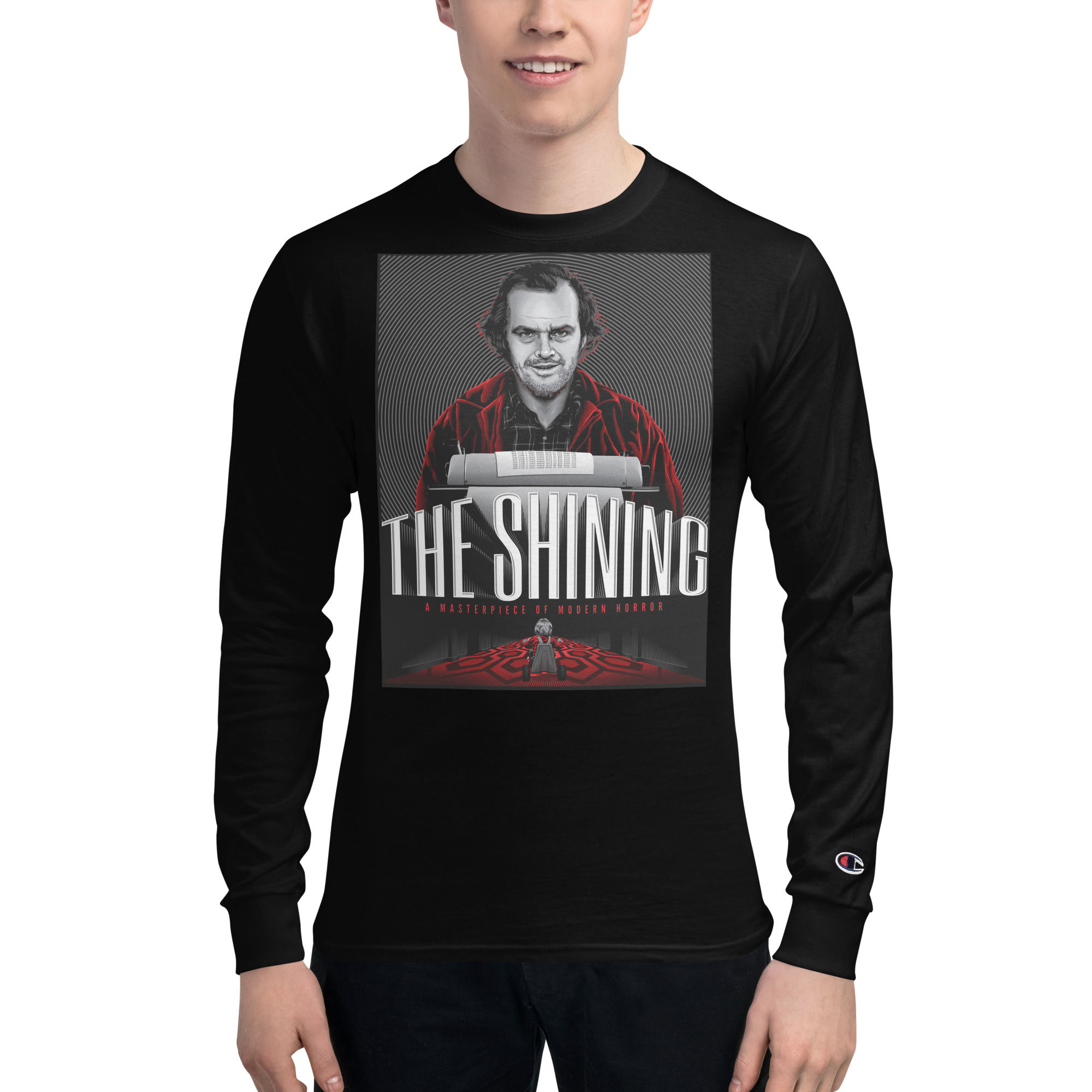THE SHINING Men's Champion Long Sleeve Movie Poster Shirt
