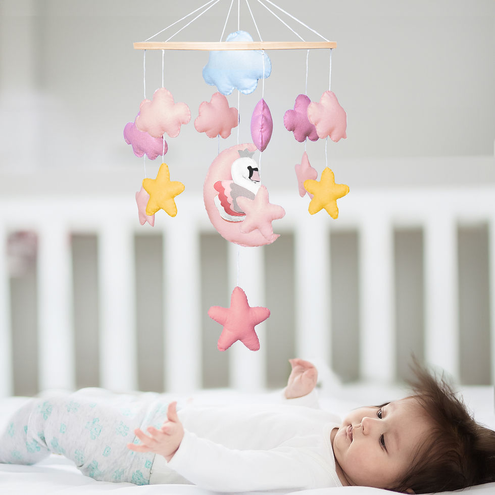 Moon and Star theme mobile cot