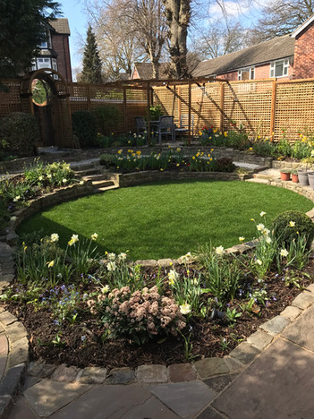 Sloping back garden