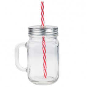 MUG TRANSPARENTE CON TAPA Y PITILLO