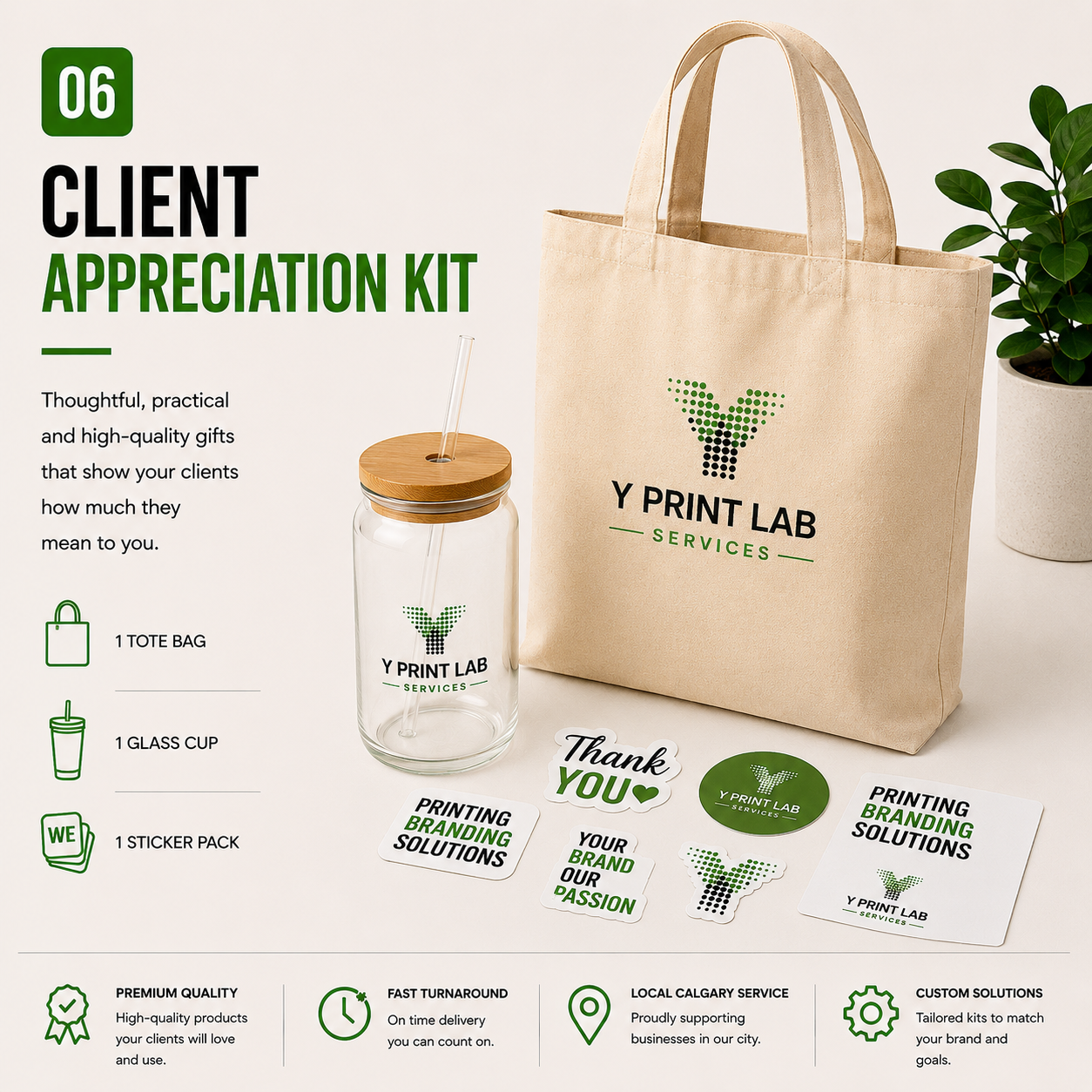 KIT 6 - Glass Cup + Tote Bag + Sticker Sheet Kit
