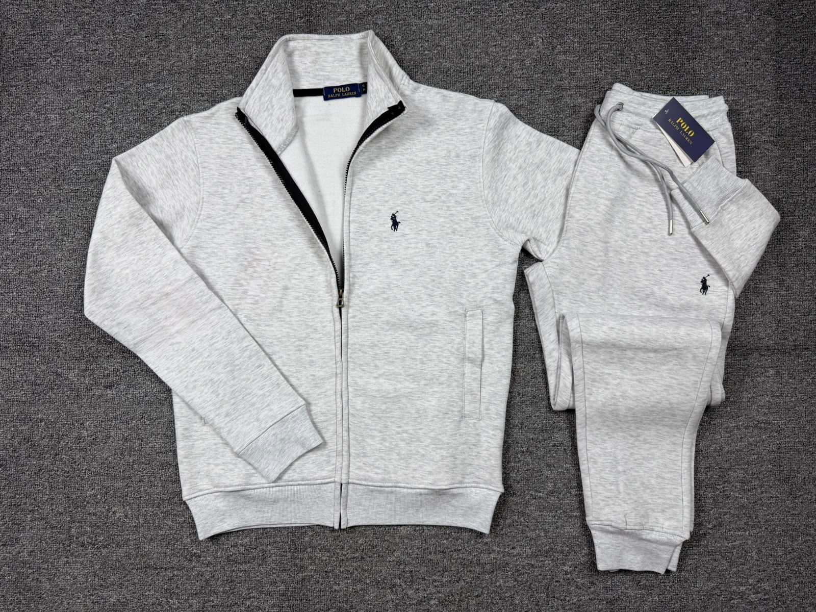 Men Polo ZipUp-Gray