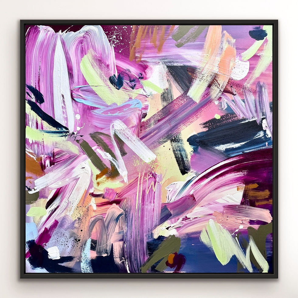 Gedankenkarussell | 100x100 cm (gerahmt in schwarz)