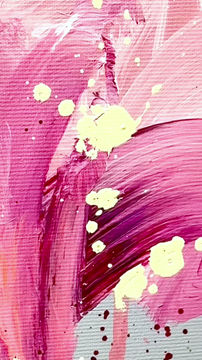 Miniaturbild: Pink Flow | 80x80 cm (gerahmt in schwarz)