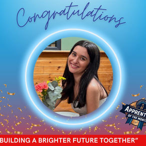 Leonor named AS Training's 'Apprentice of the Month'!