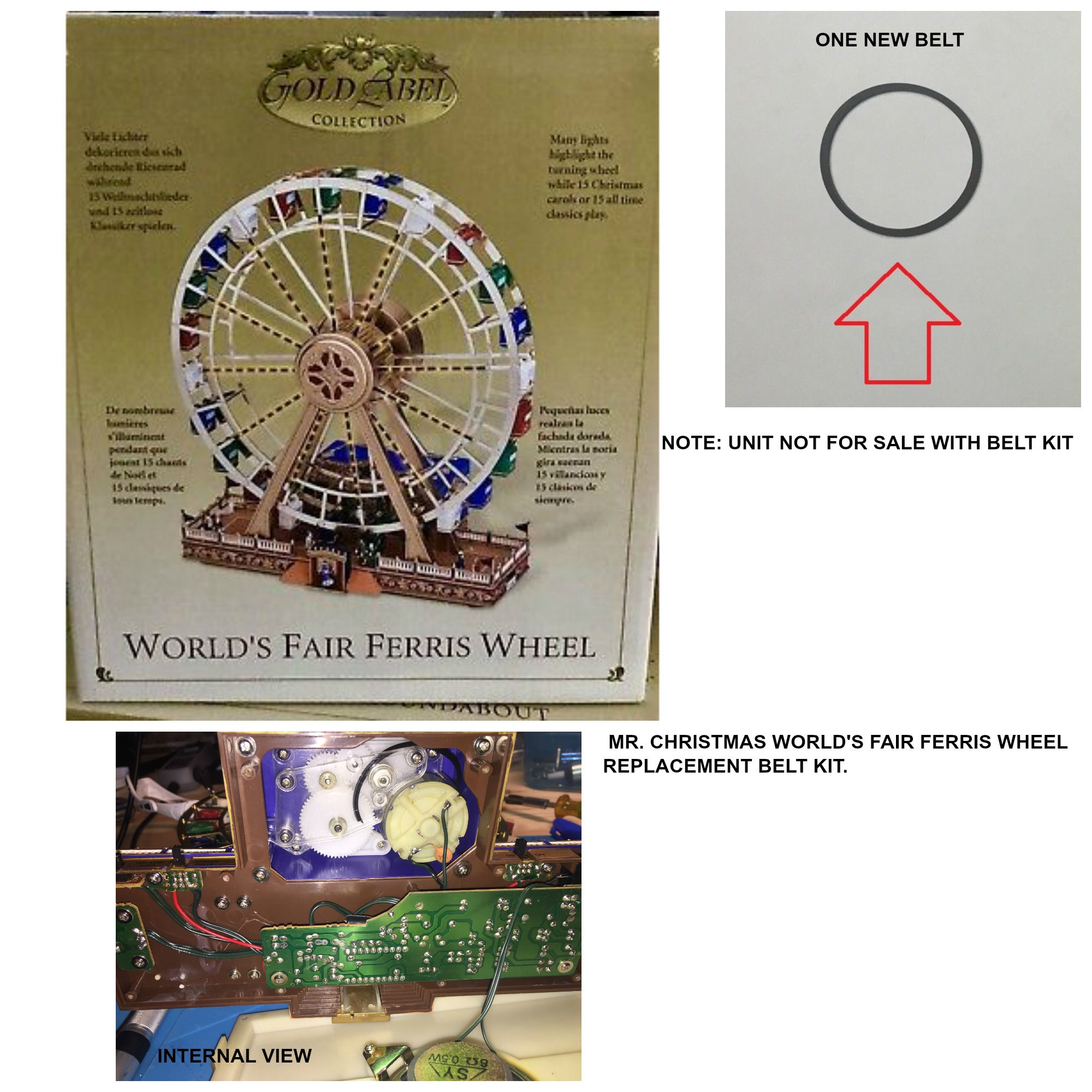 MR. CHRISTMAS World's Fair Ferris Wheel REPLACEMENT B