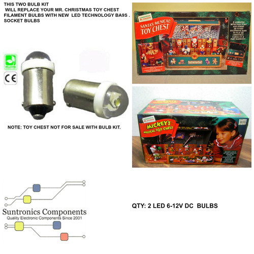 MR CHRISTMAS MUSICAL TOY CHEST REPLACEMENT LED 2-BULBS | Happy
