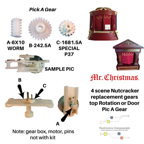 Mr Christmas 4 Scene Nutcracker Suite Gear Box Parts, sold each