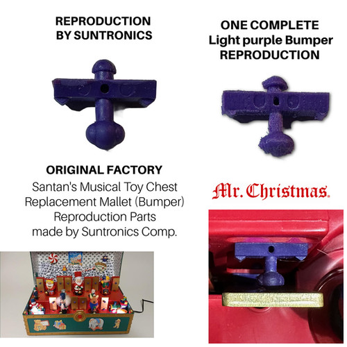 Mr. Christmas Musical Toy Chest Rubber Bumpers Happy Holidays Parts