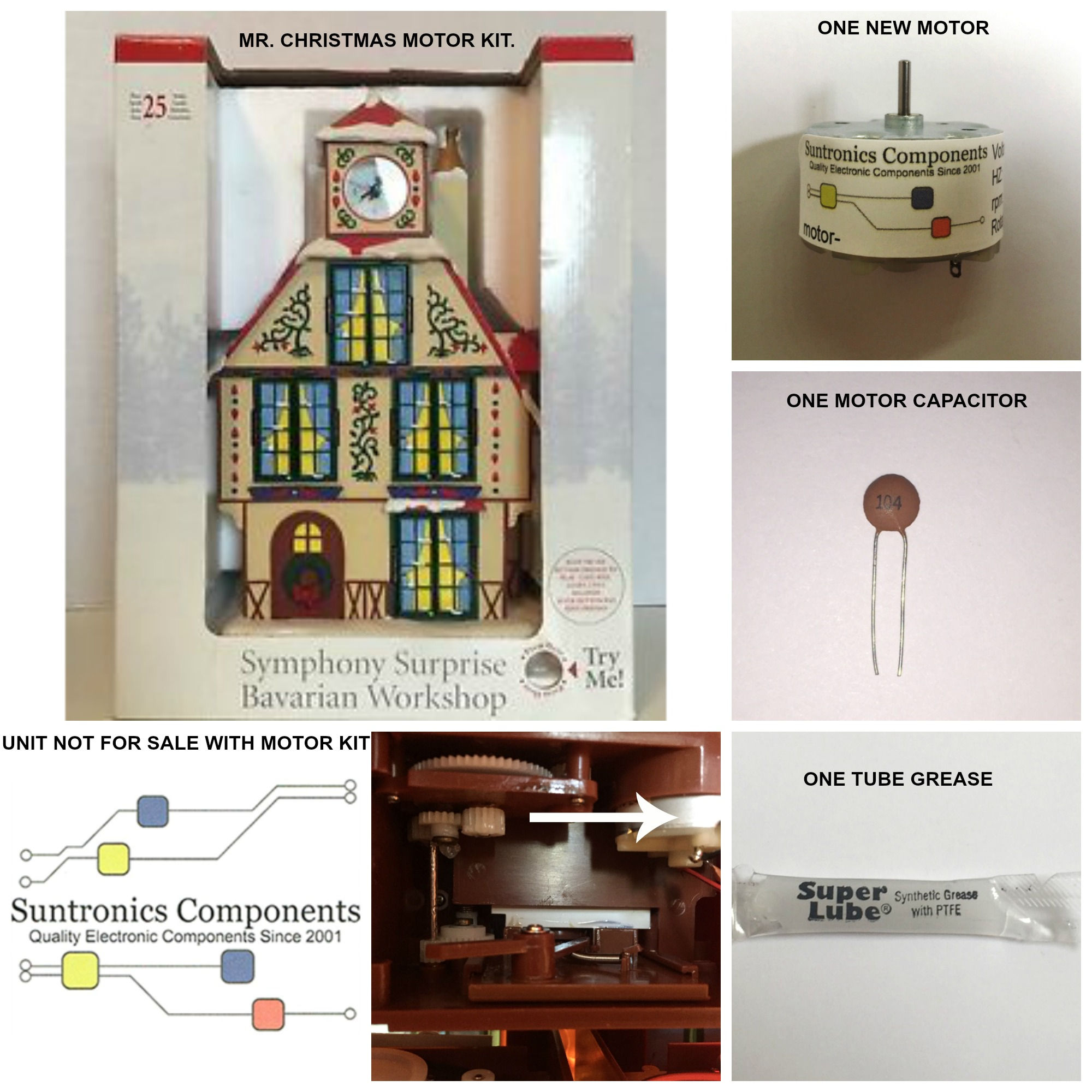 Mr. Christmas Symphony Surprise Bavarian Workshop Motor Kit.