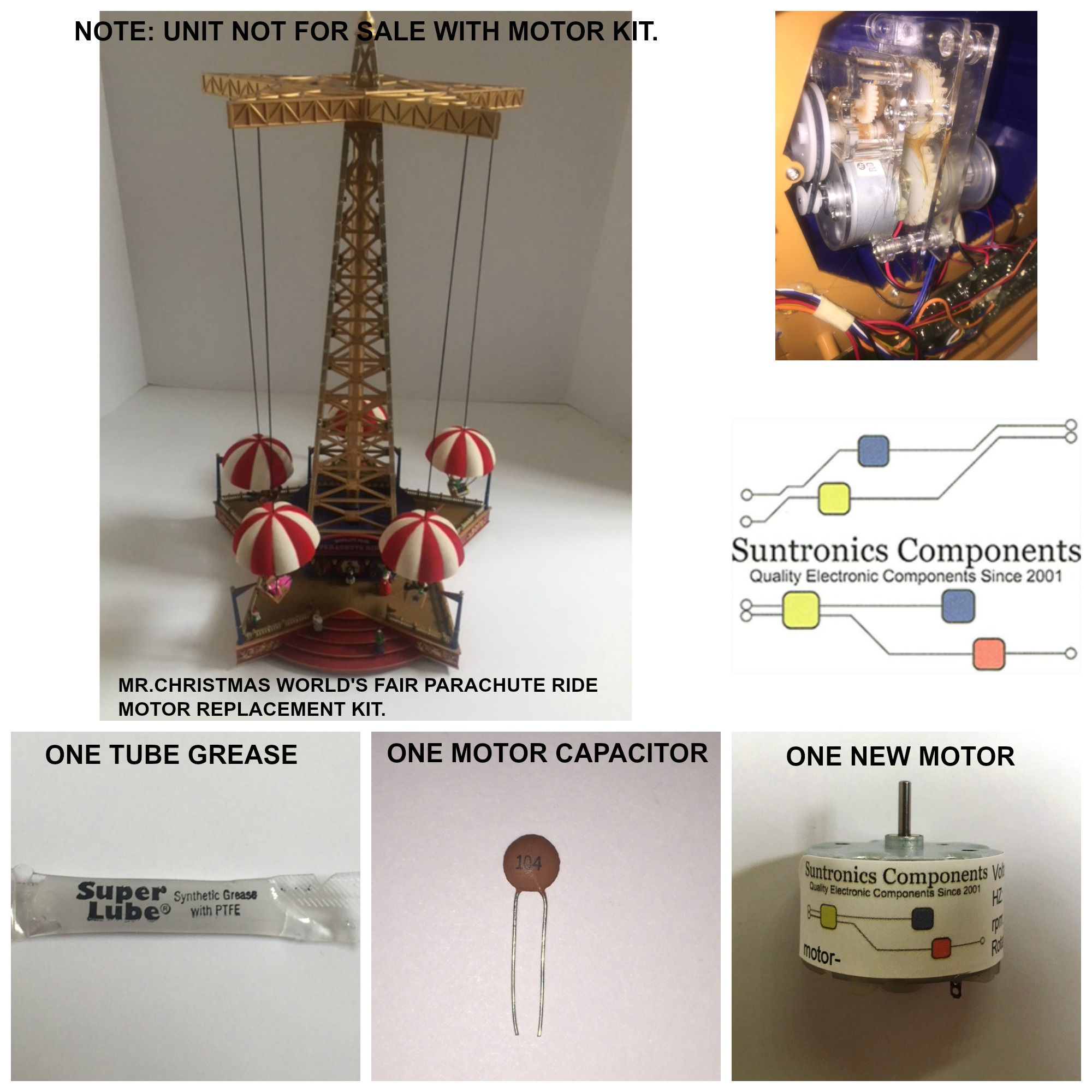 MR. CHRISTMAS WORLD'S FAIR PARACHUTE  RIDE MOTOR KIT