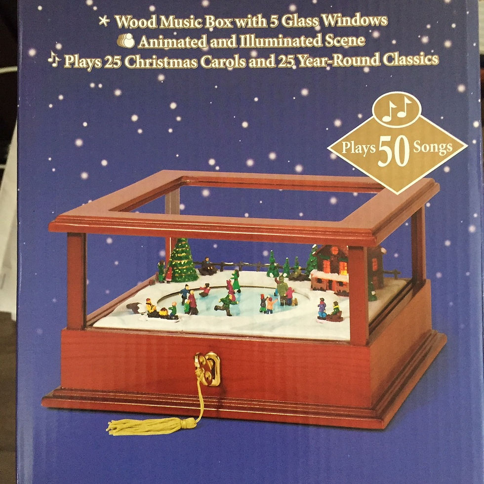 Thumbnail: MR. CHRISTMAS GOLD LABEL SHOWCASE MUSIC BOX SKATERS Motor K