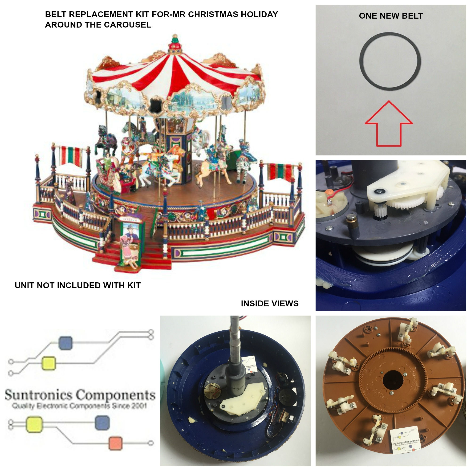 D/W53LS/Z0089 Mr. Christmas Holiday Around The Carousel -REPLACEMENT PART - BELT