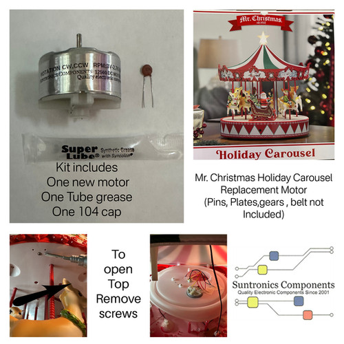 Mr. Christmas Holiday Carousel replacement motor kit (F/PCX6L/0096