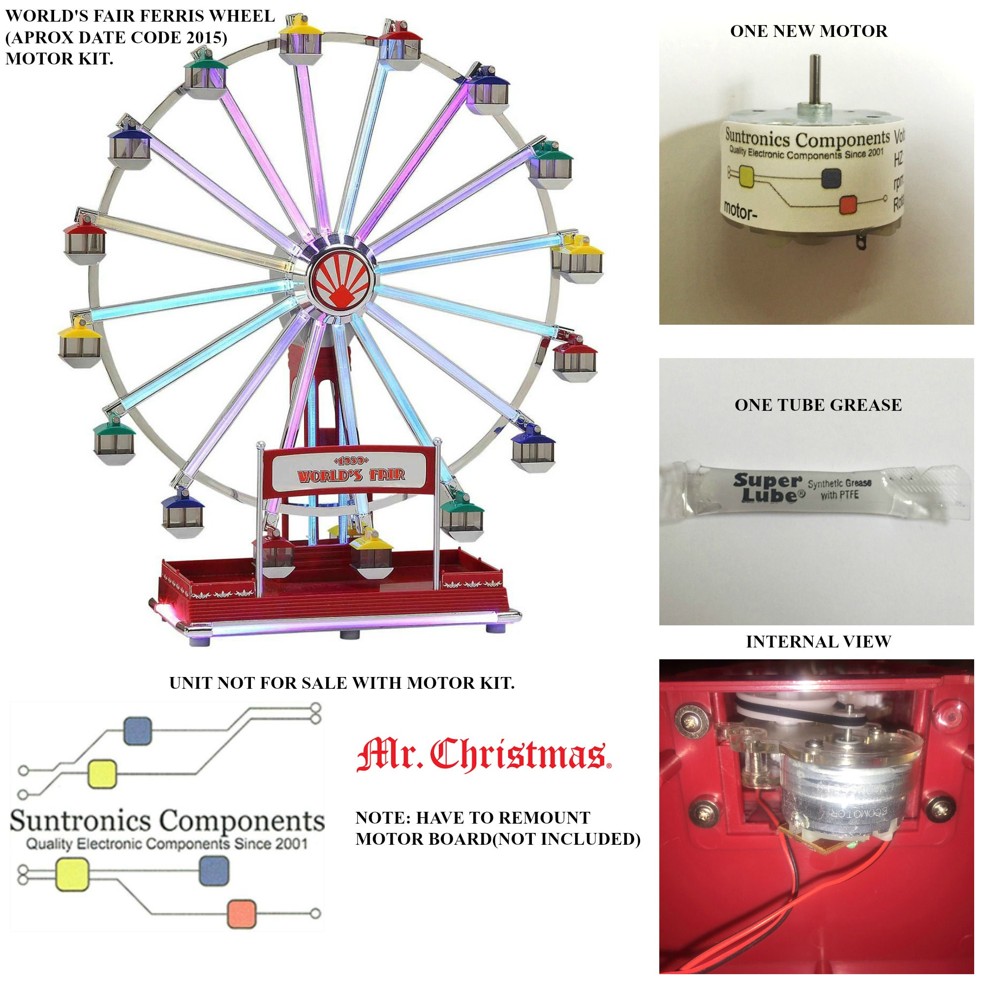 MR. Christmas World's Fair Ferris Wheel Motor K